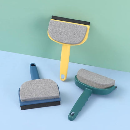 Multifunctional Glass Cleaning Brush Double Sided Sponge Brush Dual Purpose Wiper Household Window Cleaning Tool