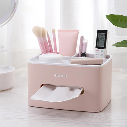 Ecoco Tissue Box – Nordic Style Waterproof 2-Compartment Holder