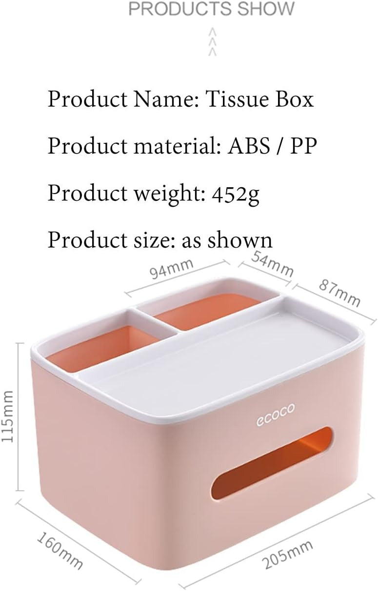 Ecoco Tissue Box – Nordic Style Waterproof 2-Compartment Holder
