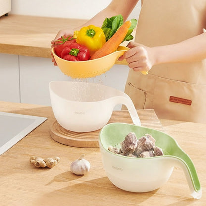 ECOCO DUAL-LAYER COLANDER SET – STRAINER WITH DRAIN BOWL & HANDLE