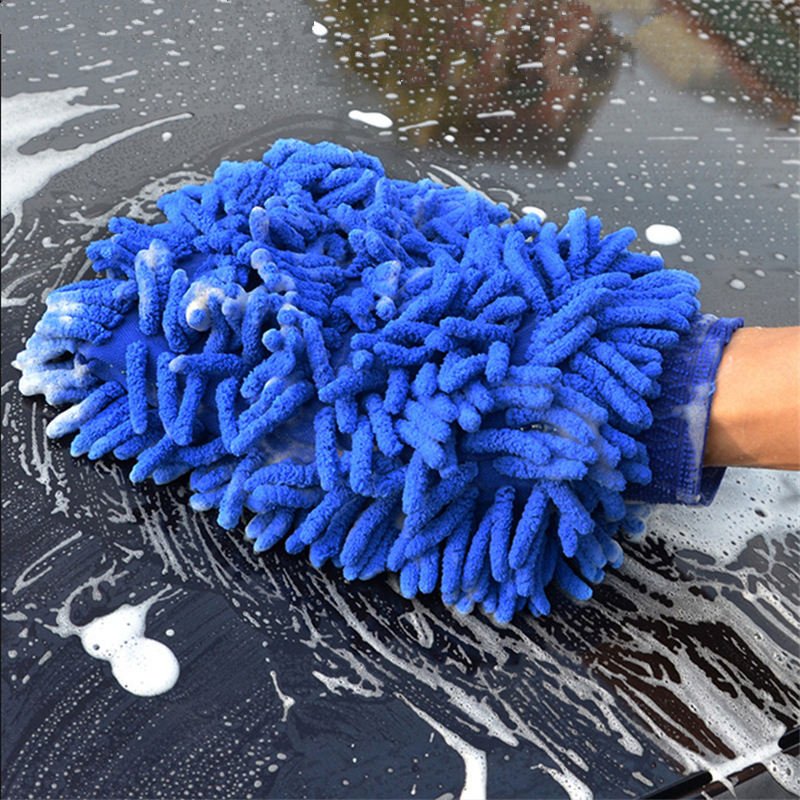 Microfiber Car Cleaning Cloth Towel Gloves Washing Cleaning Anti Scratch Car Washer Random Color