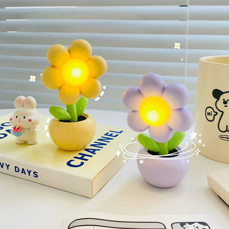 Mini LED Flower Night Light Cute Small Table Lamp - Image 2