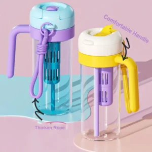 Portable Fruit Infuser Water Bottle With Side Handle