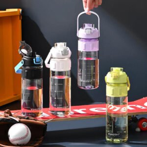 Leakproof Sports Water Bottle With Ergonomic Handle Lid