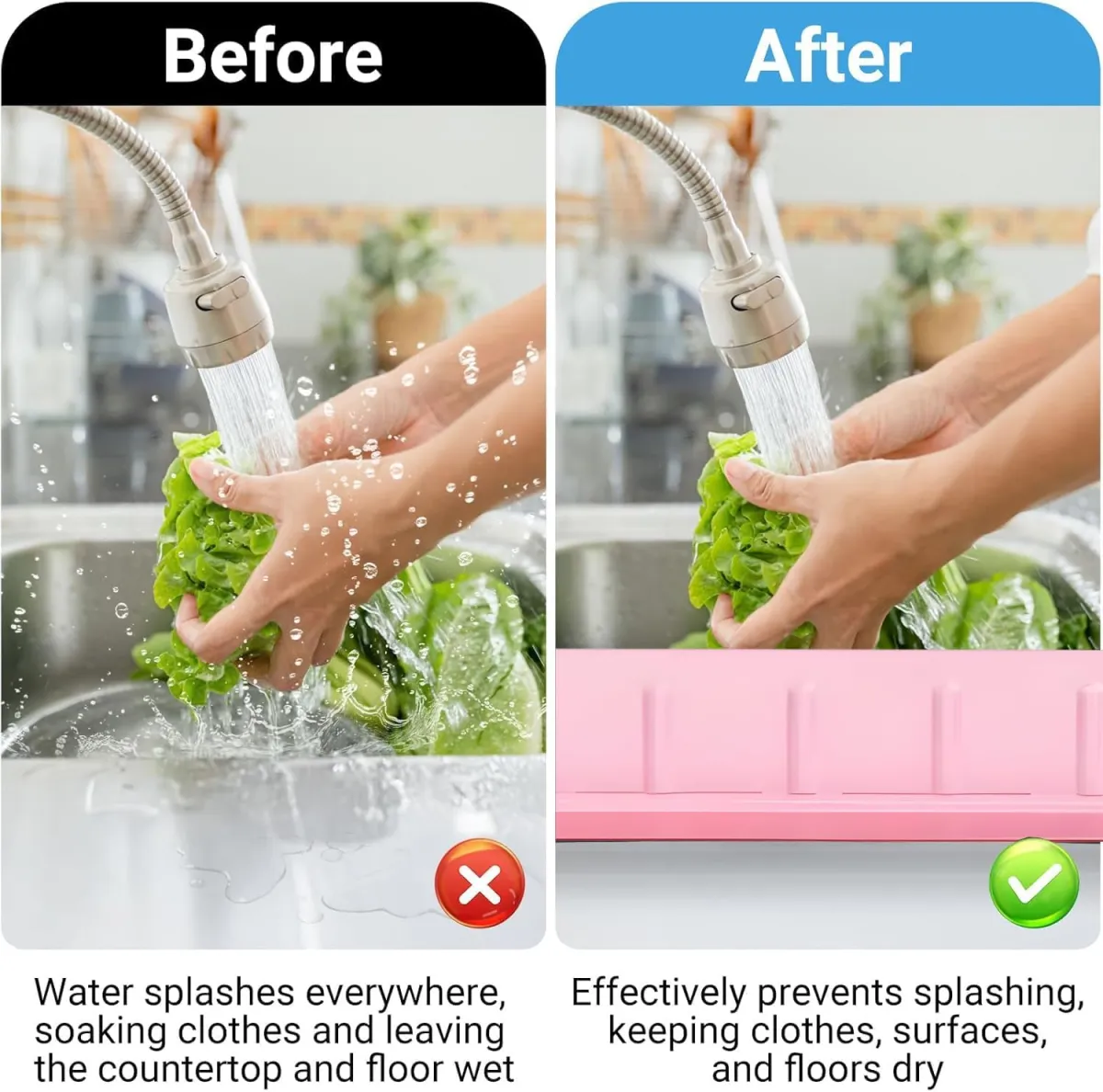 Kitchen Sink Splash Guard and Caddy - Image 3