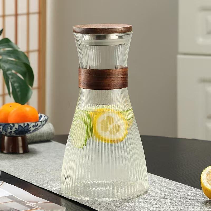 5pcs Ribbed Carafe Glass Water Set - Image 6