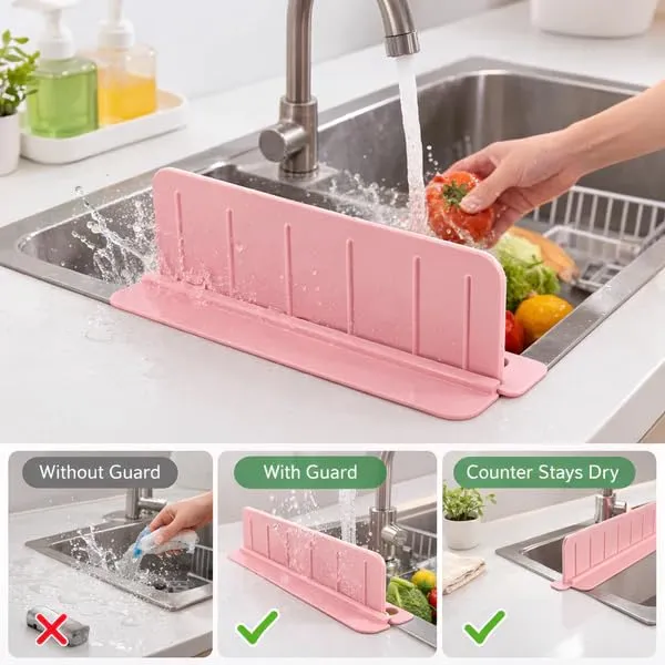 Kitchen Sink Splash Guard and Caddy - Image 4