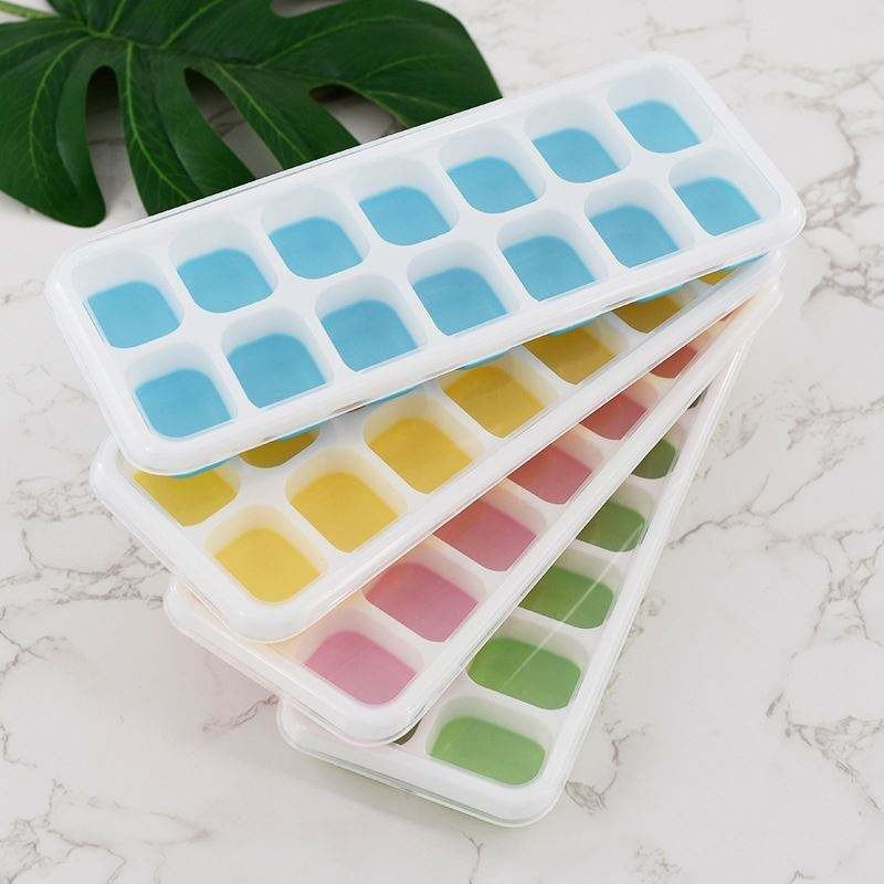 14 Grid Silicone Ice Cube Tray With Lid - Image 5