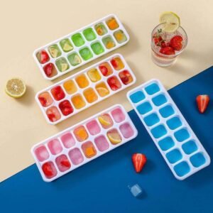 14 Grid Silicone Ice Cube Tray With Lid