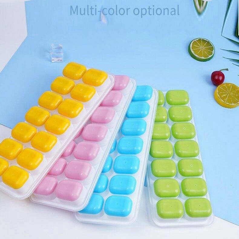 14 Grid Silicone Ice Cube Tray With Lid - Image 4