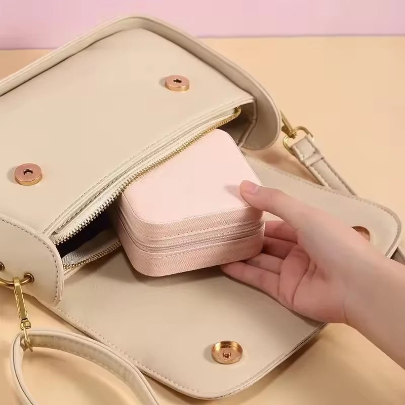 Premium Mini Leather Jewelry Organizer Box - Image 3