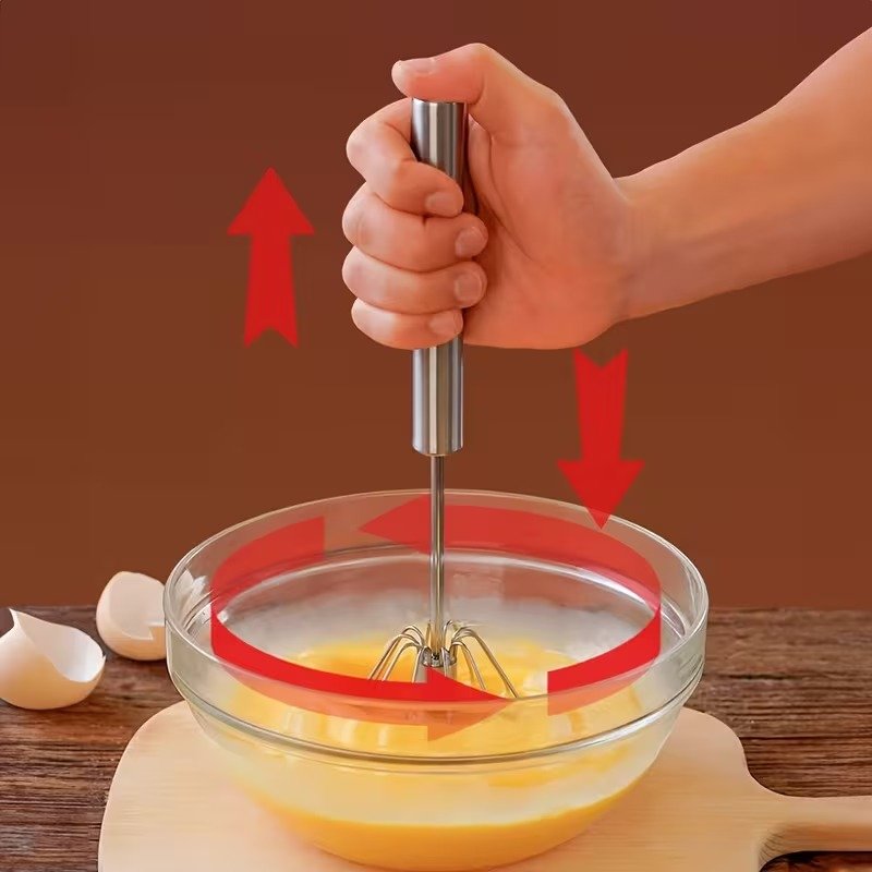 Hand Push Whisk Egg Coffee Beater(LARGE SIZE) - Image 5
