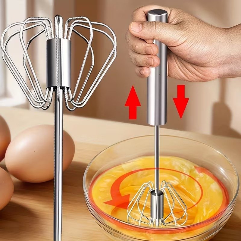 Hand Push Whisk Egg Coffee Beater(LARGE SIZE) - Image 4