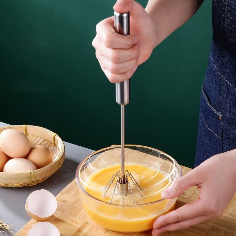 Hand Push Whisk Egg Coffee Beater(LARGE SIZE) - Image 3
