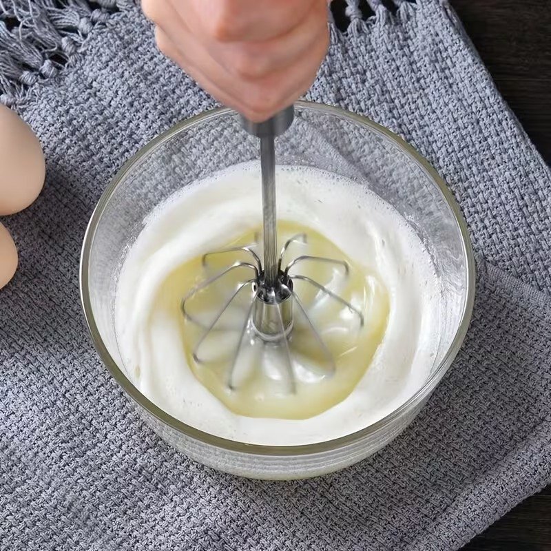Hand Push Whisk Egg Coffee Beater(LARGE SIZE) - Image 2