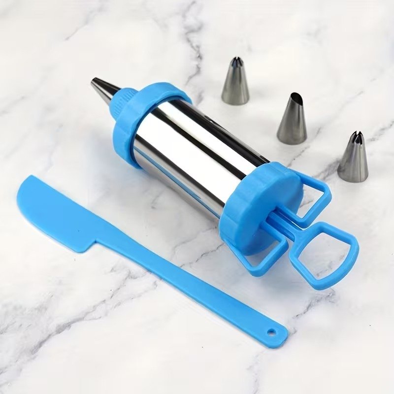 5PC STAINLESS STEEL PASTRY GUN - Image 2