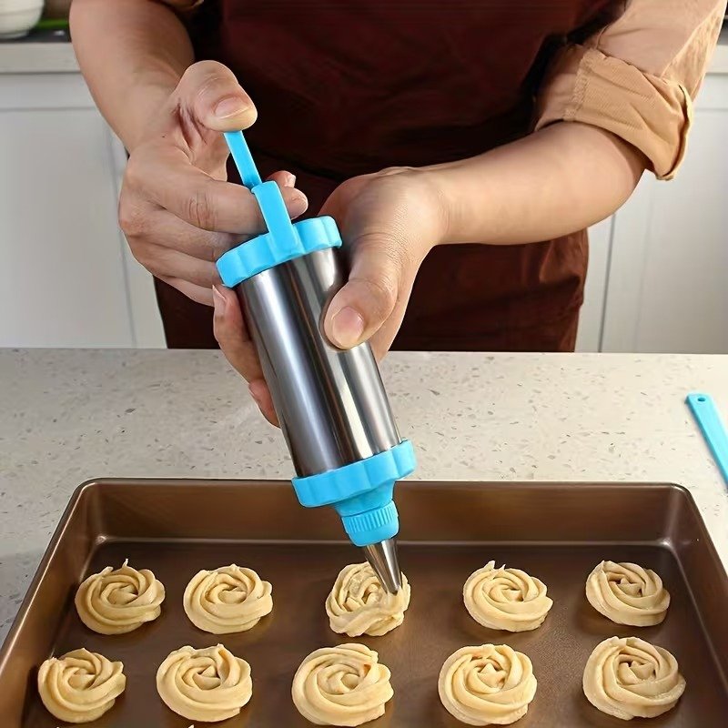 5PC STAINLESS STEEL PASTRY GUN - Image 3