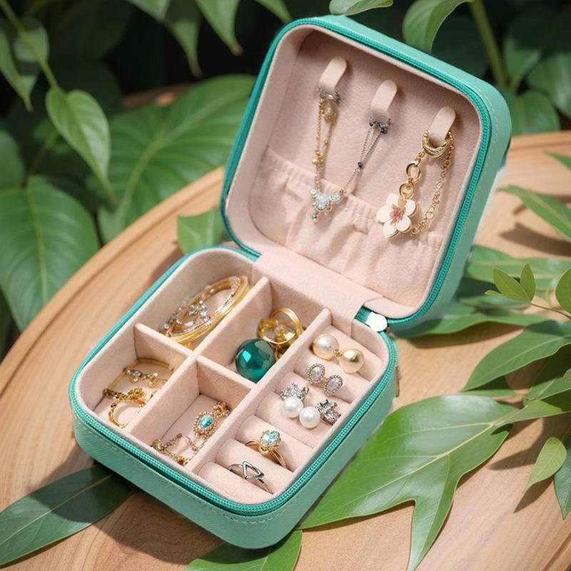 Premium Mini Leather Jewelry Organizer Box - Image 4