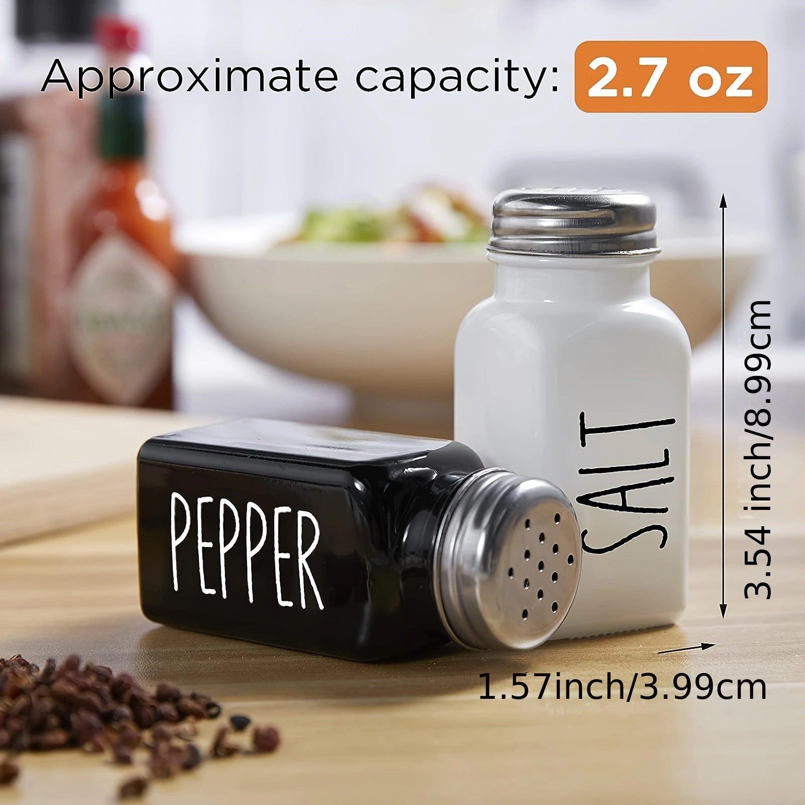 2PC BLACK & WHITE SALT & PEPPER - Image 5