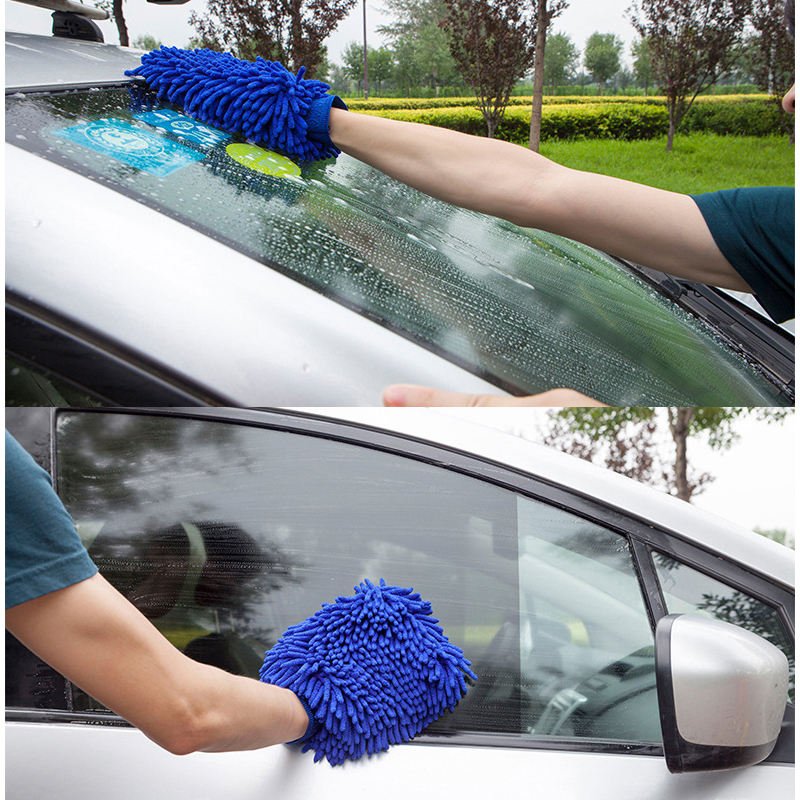 Microfiber Car Cleaning Cloth Towel Gloves Washing Cleaning Anti Scratch Car Washer Random Color - Image 5