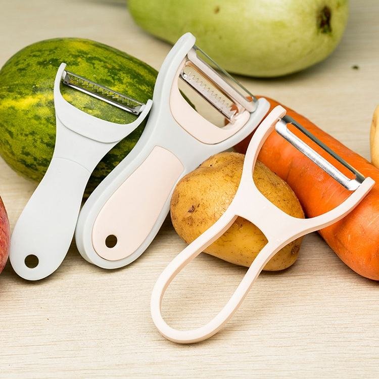 2 in 1 Julienne Peeler Vegetable Cutter Double Planning Grater Slicer Carrot Potato Grater Cutter Grinder Kitchen Gadget Tools - Image 3
