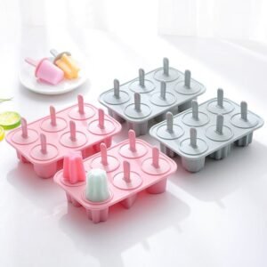 6 HOLES SUMMER ICE-CREAM MAKER POPSICLE MOLD