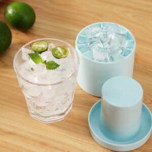 Large Silicone Ice Bucket for 2 Drinks - Space Saving, Easy to Use