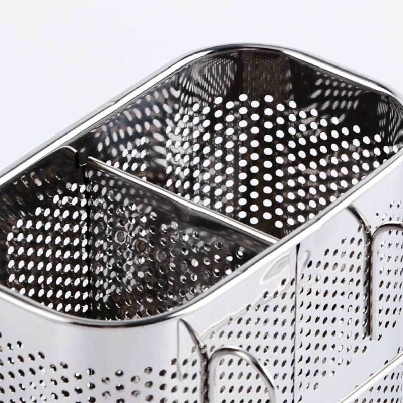 Iron Steel Utensil Holder, Kitchen Wall Hanging Steel Cutlery Holder Organizer Rack - Image 2
