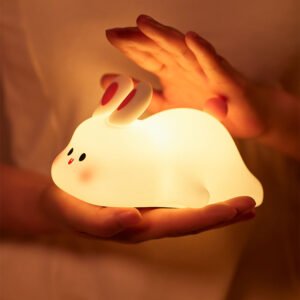 USB Rechargeable Cute Rabbit Silicon LED Lamp Light