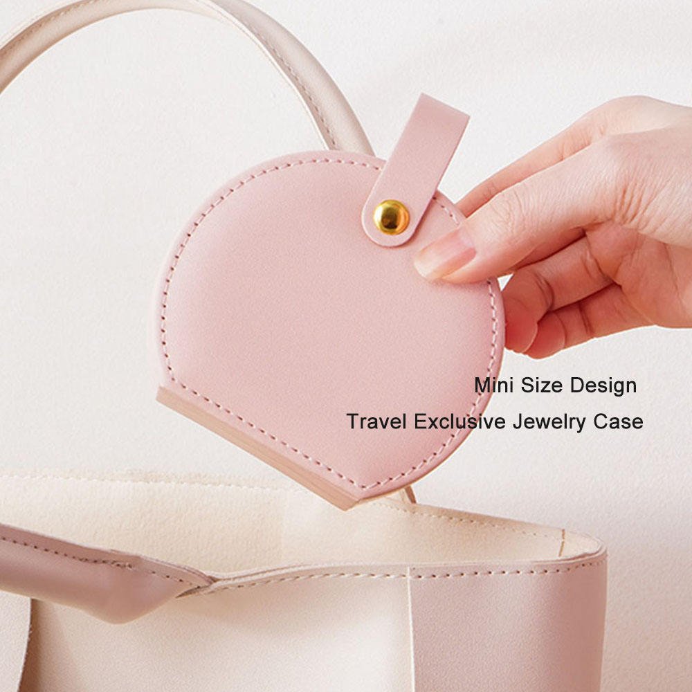 Circular Leather Jewellery Box With Handle | Organizer Box | Storage Box - Image 4