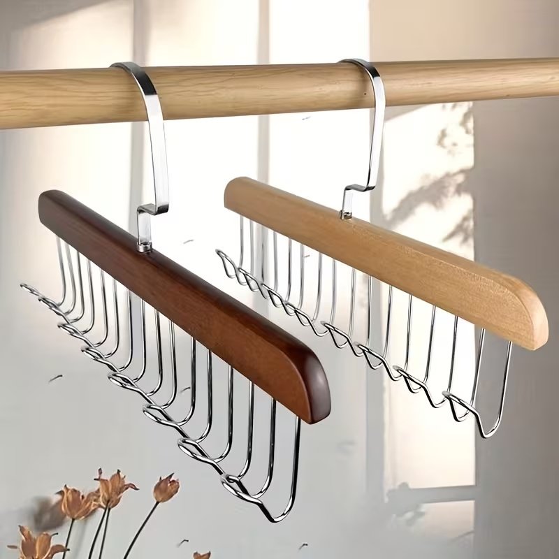 Anti Slip 8 Hook Coat & Scarf Organizer – Space Saving Hanger - Image 2