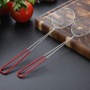 Long Handle Fry Strainer, Long Handle Skimmer, Oil Strainer Spoon, Fry Item Spatula, Cooking Fry Spoon