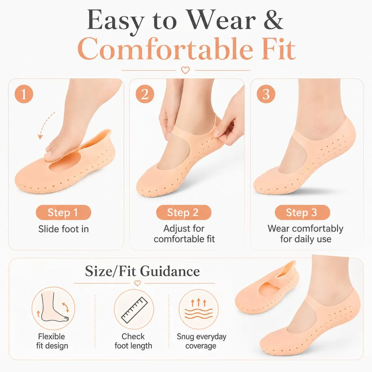 Non Slip No Show Invisible Ballet Socks - Image 3