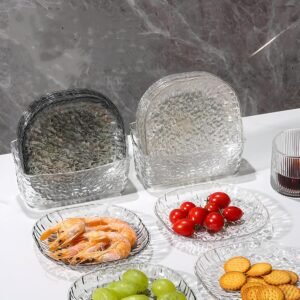 Luxury Crystal Plate Set with Storage Box – 8 Pcs
