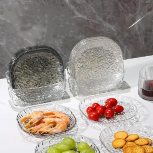 Luxury Crystal Plate Set with Storage Box – 8 Pcs