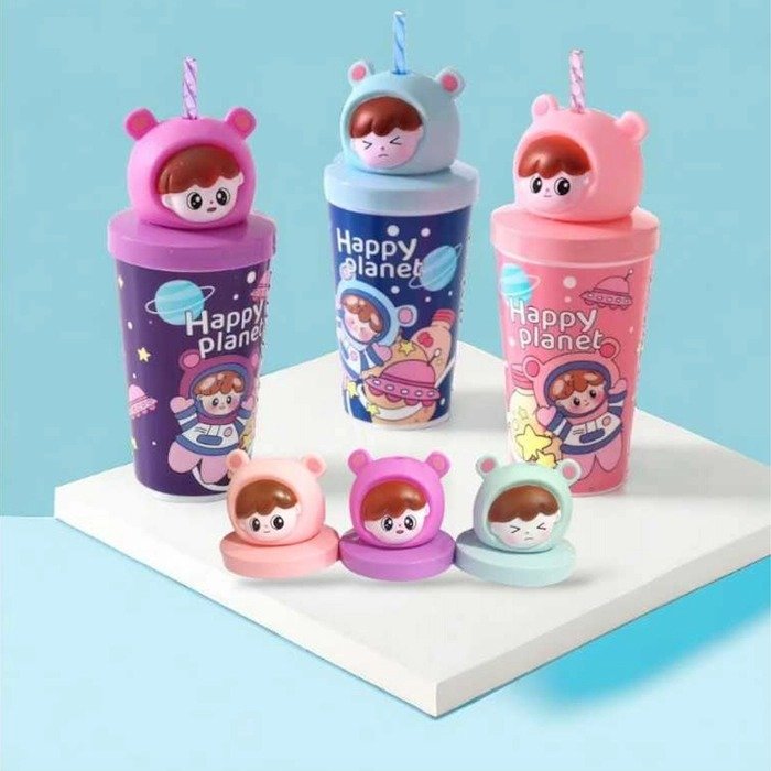 Cute Space ,Planet Plastic Water Bottle For Kids