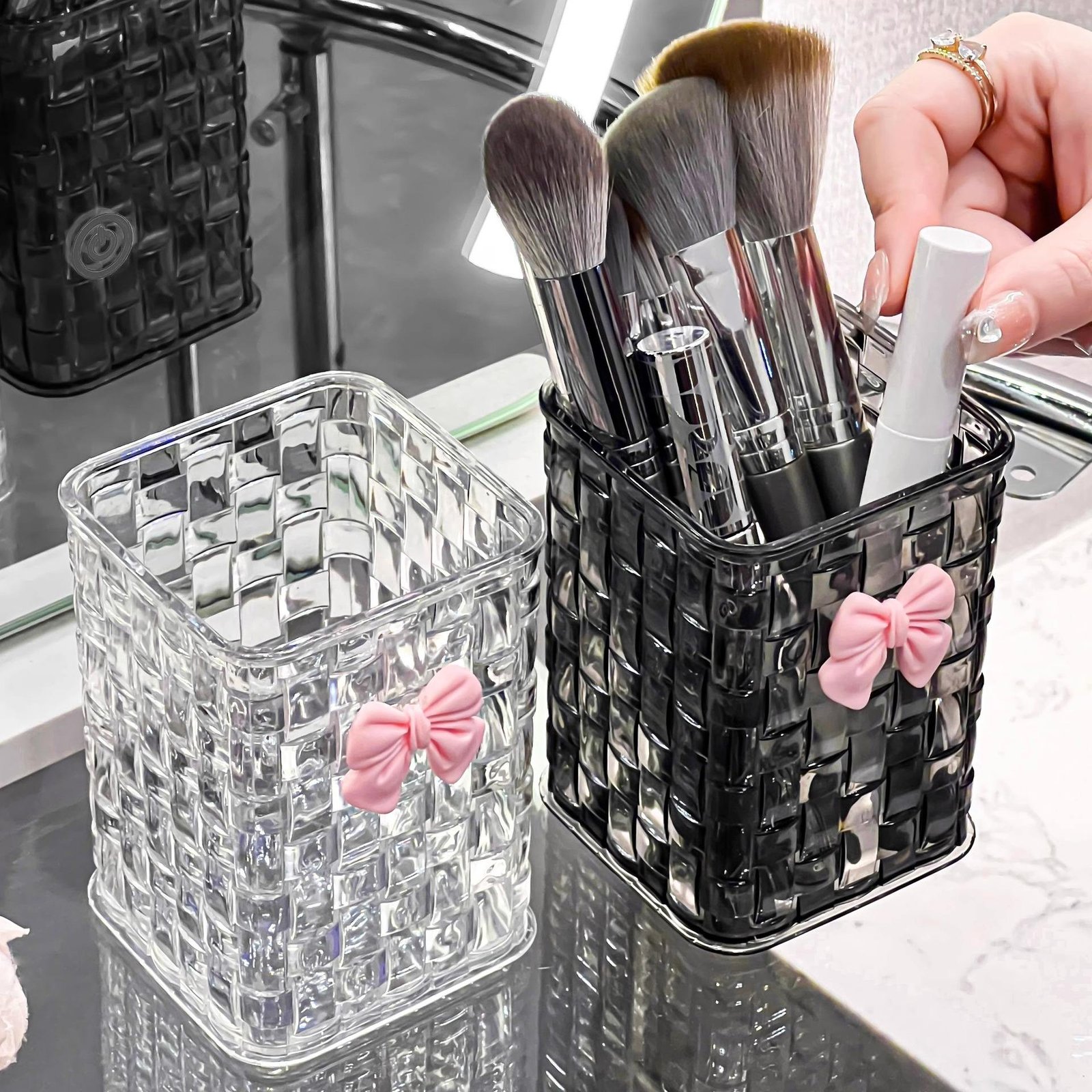 Clear Acrylic Makeup Brushes Storage Box