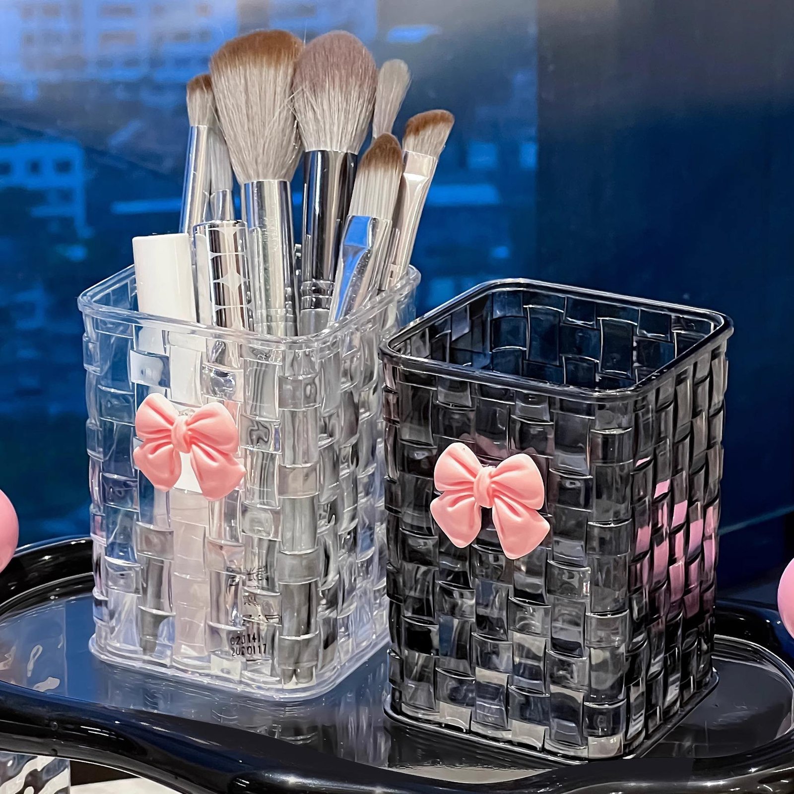 Clear Acrylic Makeup Brushes Storage Box - Image 4