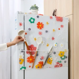 Printed Fridge Dust Cover Waterproof Refrigerator Dustproof Cover