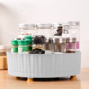 Premium Rotating Kitchen Spice Rack Lazy Susan Organizer