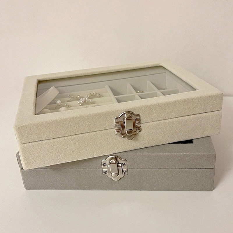 Velvet Rings & Earrings Organizer Storage Box - Image 4