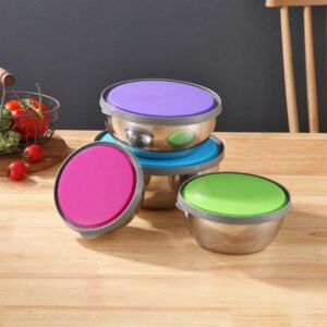 Premium Stainless Steel Mixing Bowls With Airtight Lids