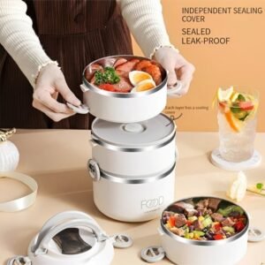 3-Tier Insulated Thermal Lunch Box Set With Bag