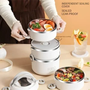 3-Tier Insulated Thermal Lunch Box Set With Bag