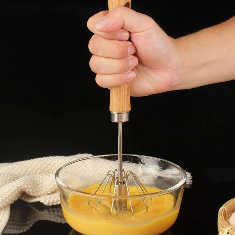 Wooden Handle Stainless Steel Whisker - Image 2