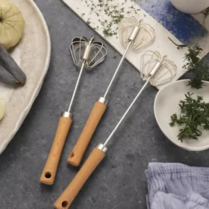Wooden Handle Stainless Steel Whisker