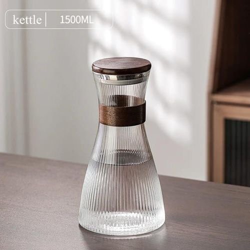 5pcs Ribbed Carafe Glass Water Set - Image 4