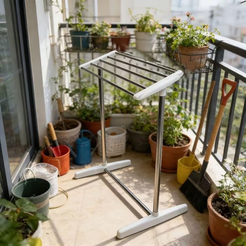 Mobile Towel Rack, Multifunctional Floor Standing Towel Rack - Image 5