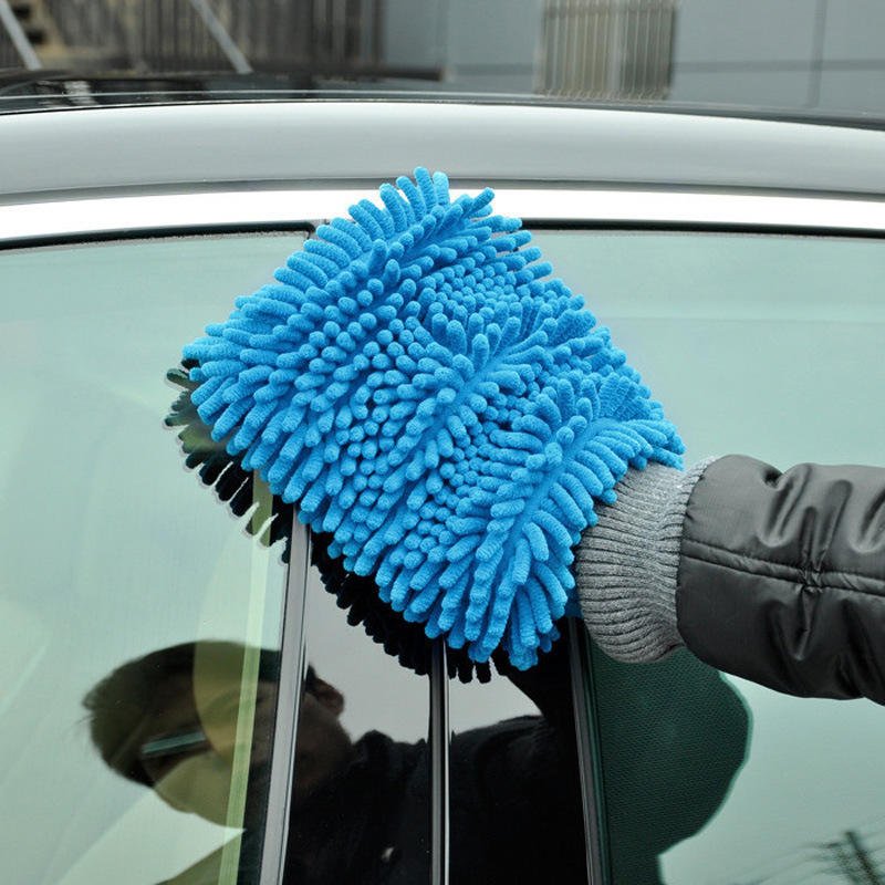 Microfiber Car Cleaning Cloth Towel Gloves Washing Cleaning Anti Scratch Car Washer Random Color - Image 2