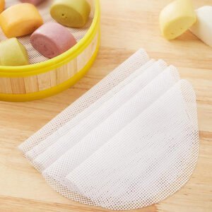 Silicone Steamer Mat – 3 Pcs Reusable Non-Stick Steaming and Baking Mats – 28 cm